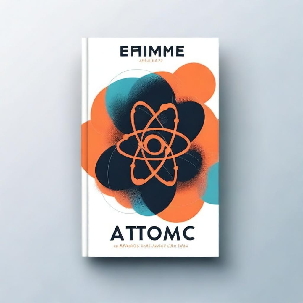 Create an image featuring a book cover with the title 'Atomic'