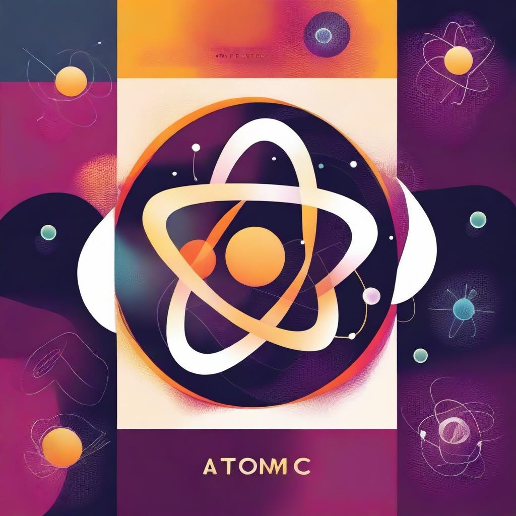 Create an image featuring a book cover with the title 'Atomic'