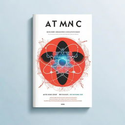 Create an image featuring a book cover with the title 'Atomic'