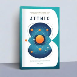 Create an image featuring a book cover with the title 'Atomic'