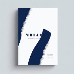 An aesthetic and minimalistic book cover design featuring black and navy blue colors