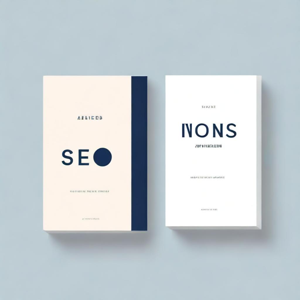 An aesthetic and minimalistic book cover design featuring black and navy blue colors