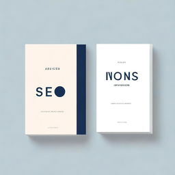 An aesthetic and minimalistic book cover design featuring black and navy blue colors