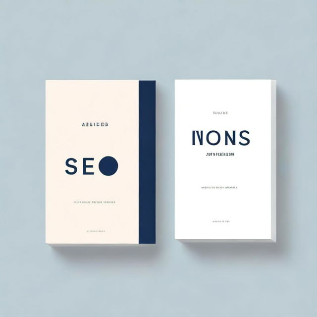 An aesthetic and minimalistic book cover design featuring black and navy blue colors