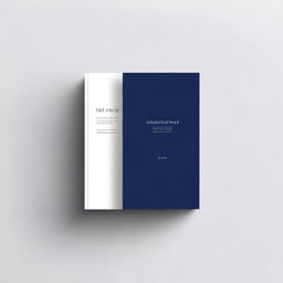 An aesthetic and minimalistic book cover design featuring black and navy blue colors