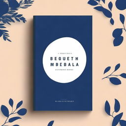 An aesthetic book cover design featuring black and navy blue colors