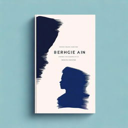 An aesthetic book cover design featuring black and navy blue colors