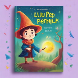 Create a book cover with the title 'Lui Si Penyihir Cilik'