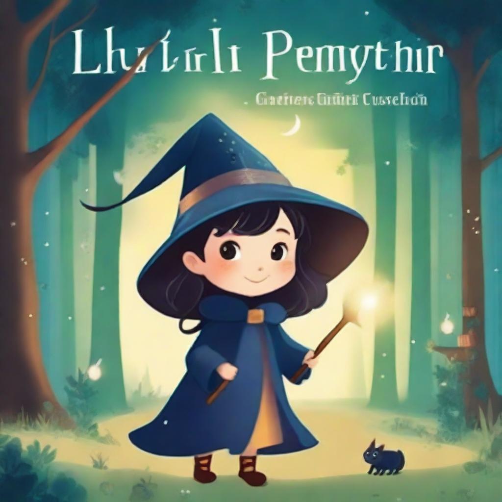 A captivating book cover for a children's book titled 'Lui Si Penyihir Cilik'