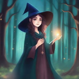 A captivating book cover featuring a young witch named Lui