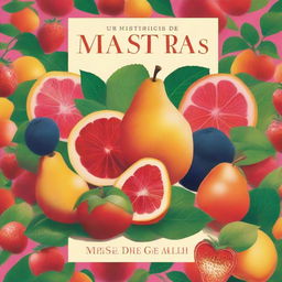 Uma capa de livro com o título 'Os Mistérios das Frutas'