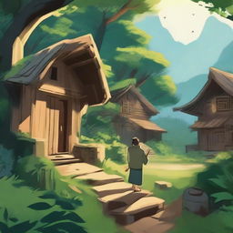 Every day, before the sun rises, Lui steps out of his house with his magic wand made from ancient tree wood