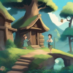 Every day, before the sun rises, Lui steps out of his house with his magic wand made from ancient tree wood