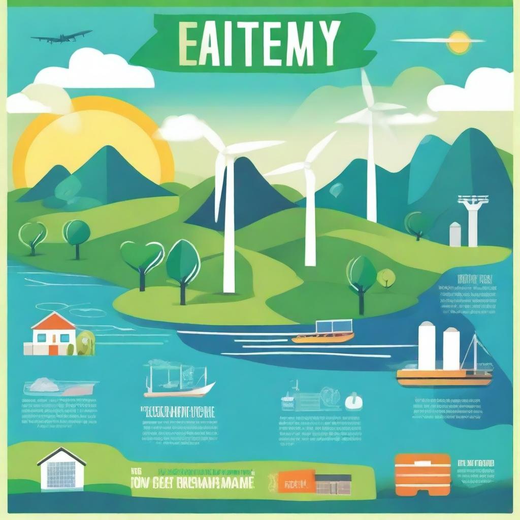 A vibrant and engaging poster promoting sustainability