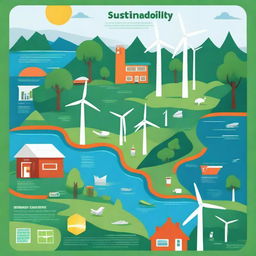 A vibrant and engaging poster promoting sustainability