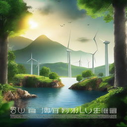 A cinematic movie poster promoting sustainability