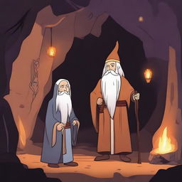 Inside the cave, she meets a wise old wizard named Pak Wicak