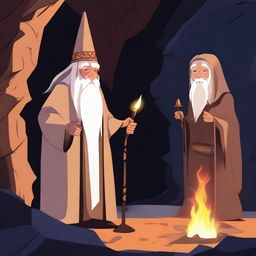 Inside the cave, she meets a wise old wizard named Pak Wicak