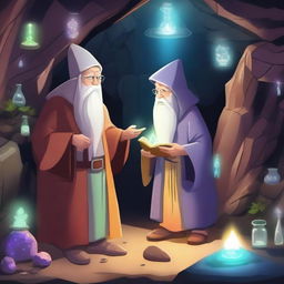 The old male wizard and the young girl wizard explore various kinds of magic, from controlling natural elements to using herbal potions for healing