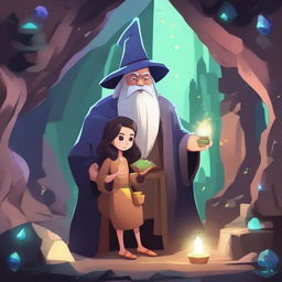 The old male wizard and the young girl wizard explore various kinds of magic, from controlling natural elements to using herbal potions for healing