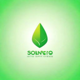 Create a logo for a solar product featuring a near-realistic green leaf design