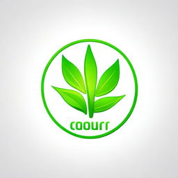 Create a logo for a solar product featuring a near-realistic green leaf design