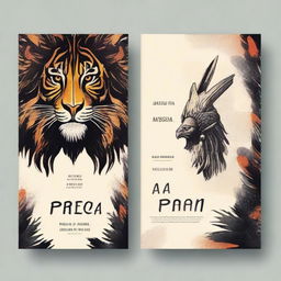 Create a book cover with the title 'A presa, a pena e o marfim'