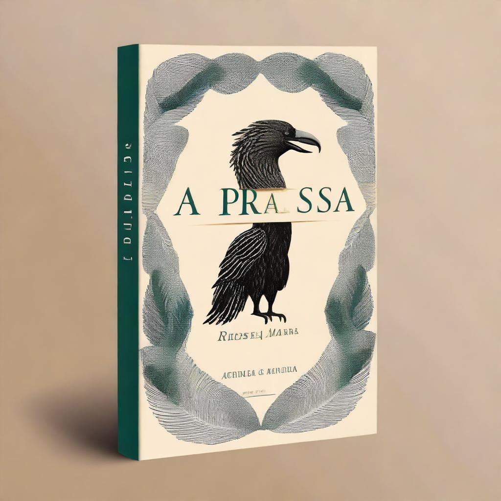 Create a book cover with the title 'A presa, a pena e o marfim'