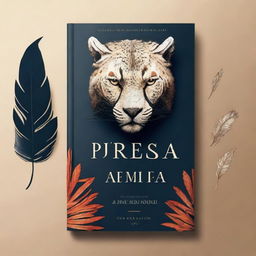 Create a book cover with the title 'A presa, a pena e o marfim'