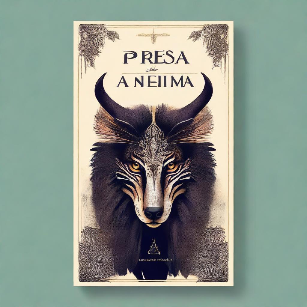 Create a book cover with the title 'A presa, a pena e o marfim'