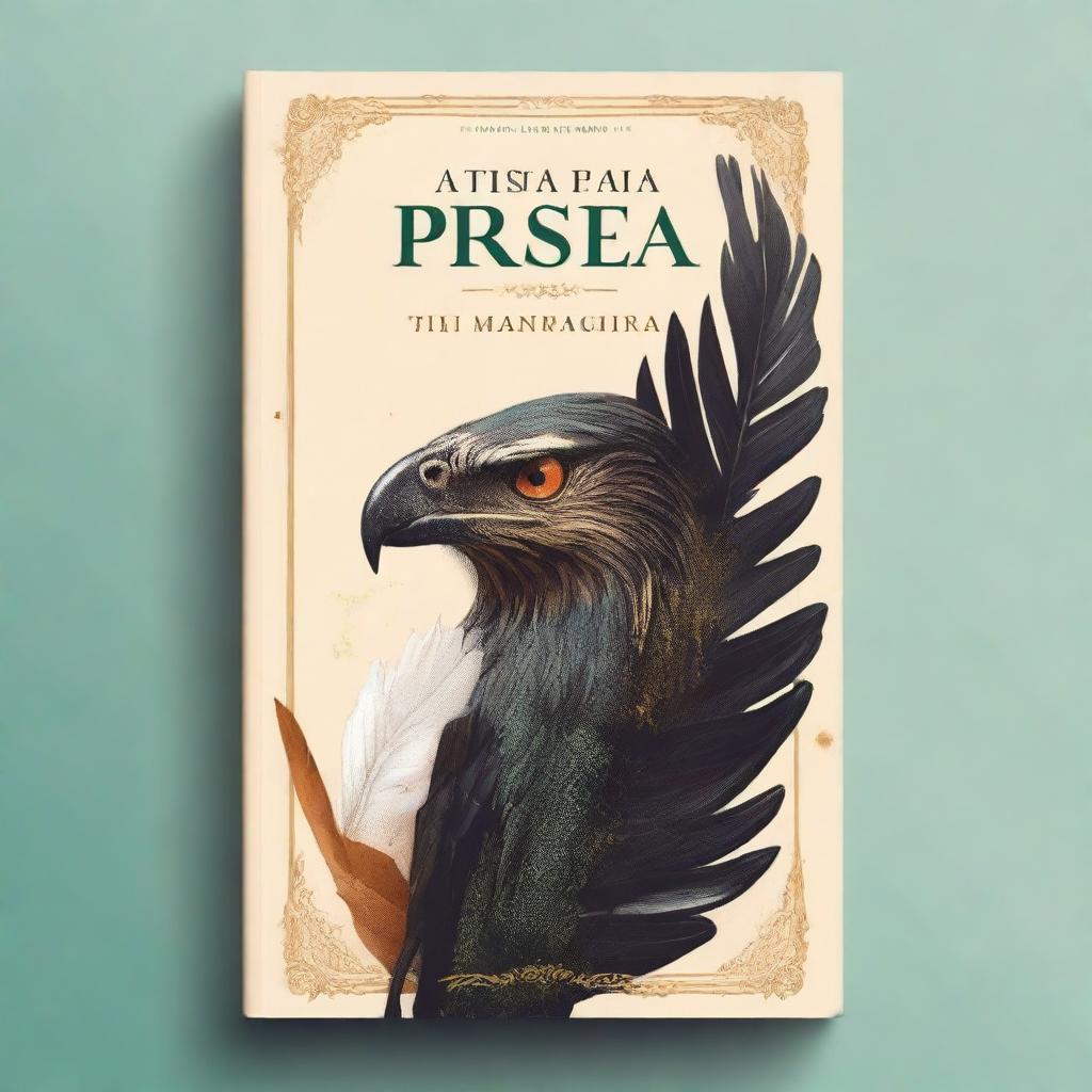 Create a book cover with the title 'A presa, a pena e o marfim'