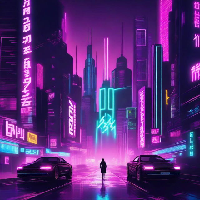 Create an image with the name 'Ruyin' displayed in a cyberpunk style