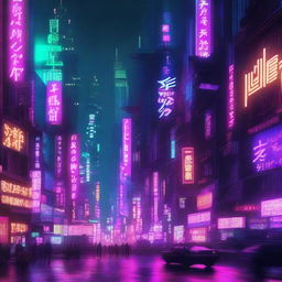 Create images with the name 'Ruyin' prominently featured in a cyberpunk style