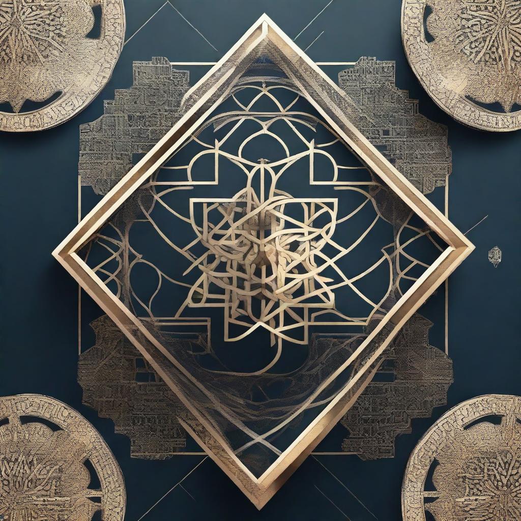 A textbook cover on the history of Islam, featuring an intricate geometric pattern and a modern design