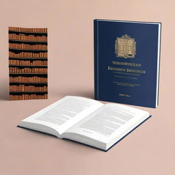 A professional and elegant book cover for a thesis on a library recommendation system