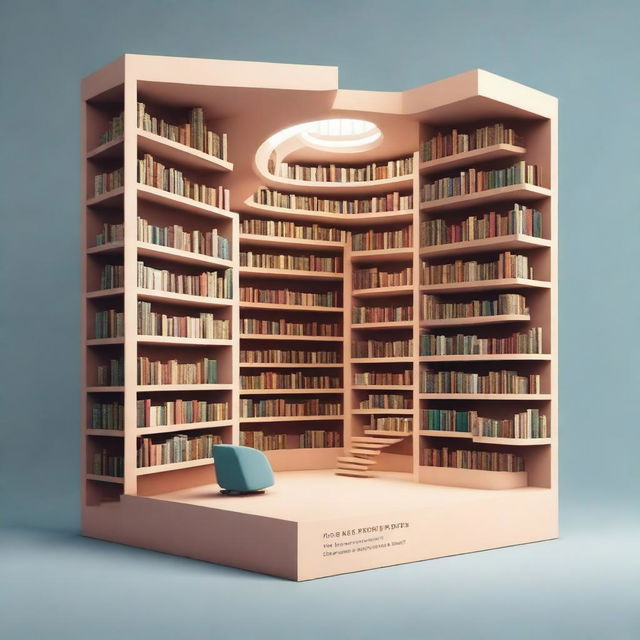 A visually captivating book cover featuring a smart library