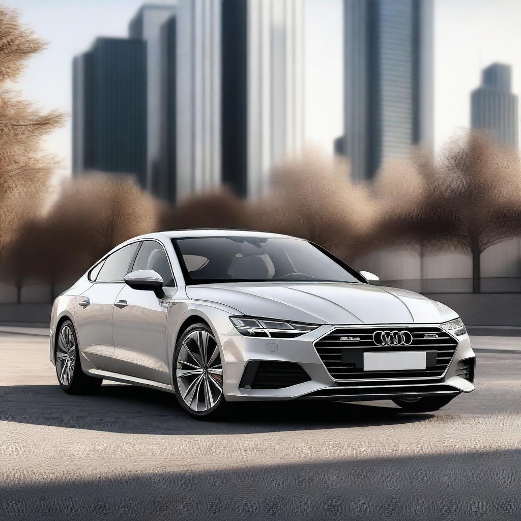 A detailed and realistic rendering of an Audi A7 C8