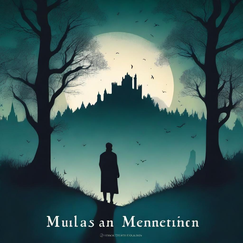 A captivating book cover design featuring a mysterious and enchanting landscape