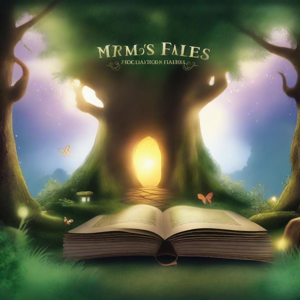 Create a captivating book cover featuring an enchanted forest with a mysterious glowing pathway