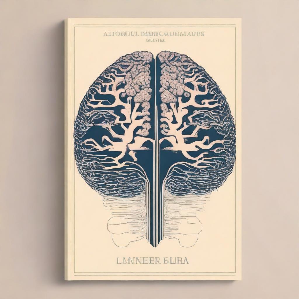 A captivating book cover featuring a detailed illustration of a human brain