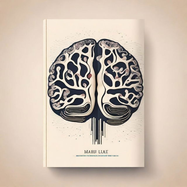 A captivating book cover featuring a detailed illustration of a human brain