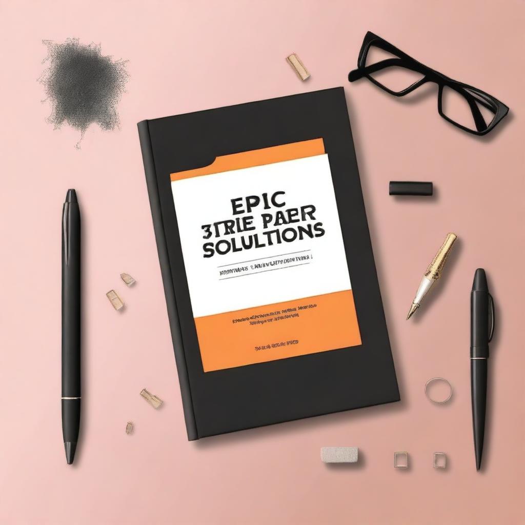 A book cover on a table with the title 'Epic Paper Solutions Guidelines'