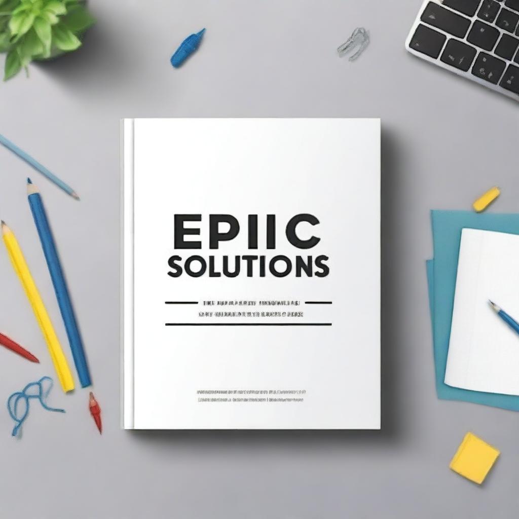 A book cover on a table with the title 'Epic Paper Solutions Guidelines'