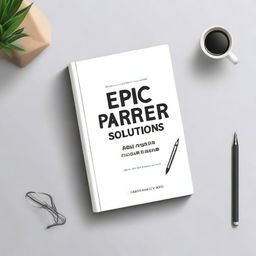 A book cover on a table with the title 'Epic Paper Solutions Guidelines'