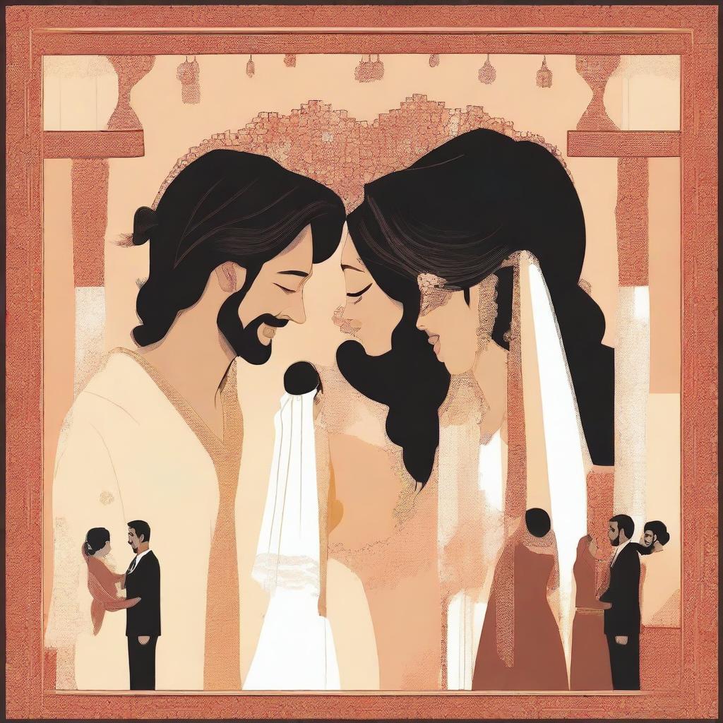 A series of scenes depicting an arranged marriage where two strangers get married