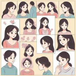 A series of scenes depicting a girl who marries a woman she never knew, arranged by her father