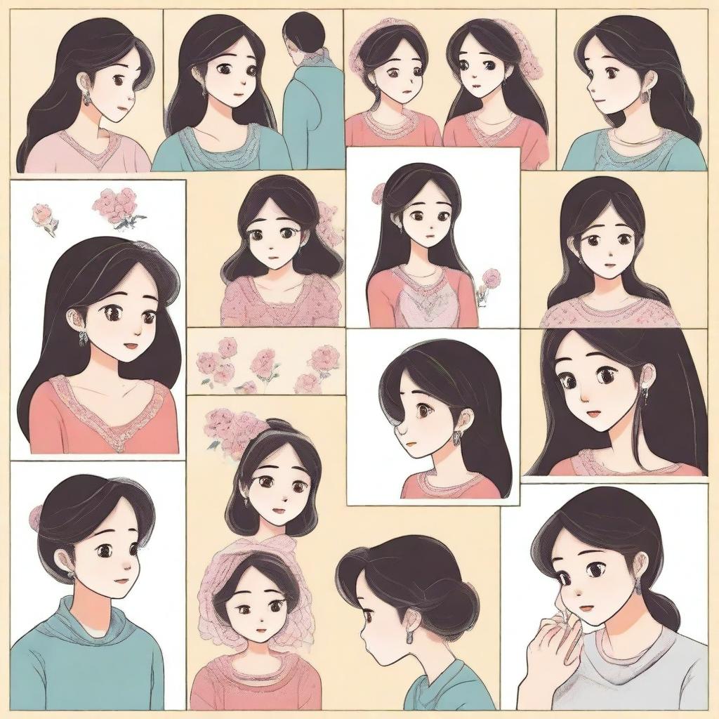 A series of scenes depicting a girl who marries a woman she never knew, arranged by her father