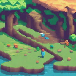 Create a vibrant and detailed pixel art image featuring a scene or character.