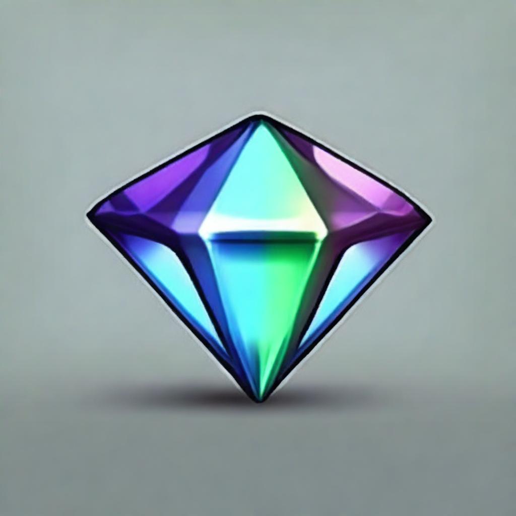 Create a pixel art image of a gemstone