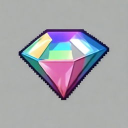 Create a pixel art image of a gemstone